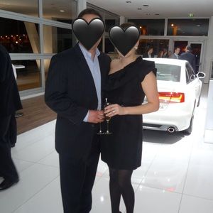 Vintage Black Lilly Pulitzer silk & cotton one shoulder mini dress, size 6